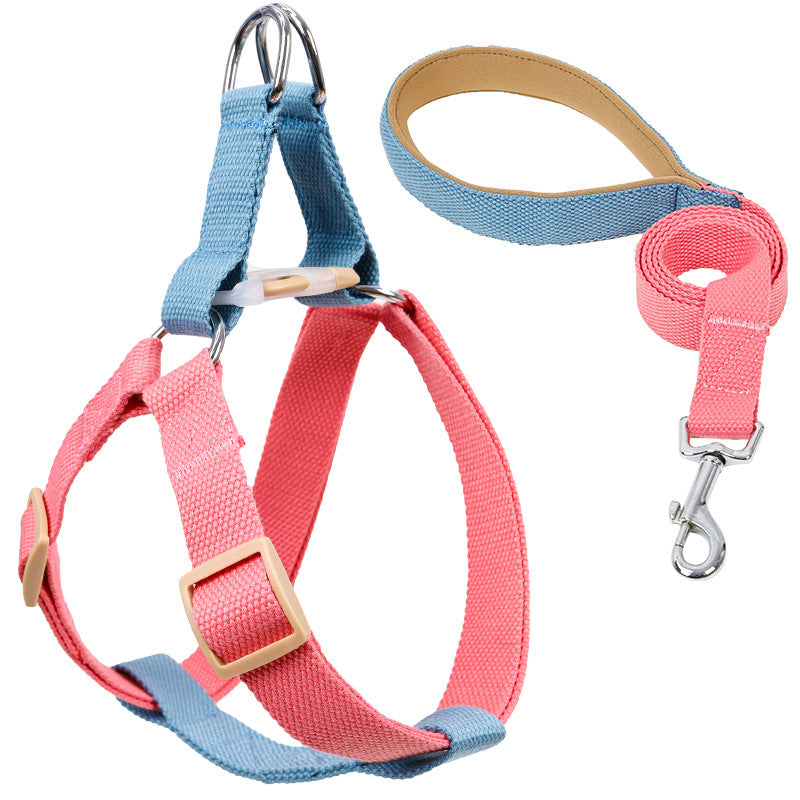 Colorful Pet Drawstring Vest Harness Leash