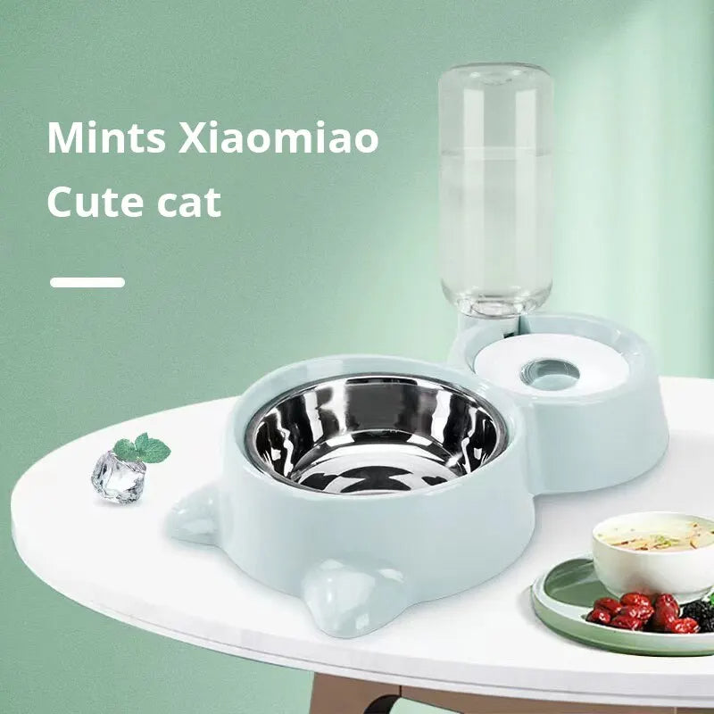Automatic Pet Food and Water Dispenser Bowl