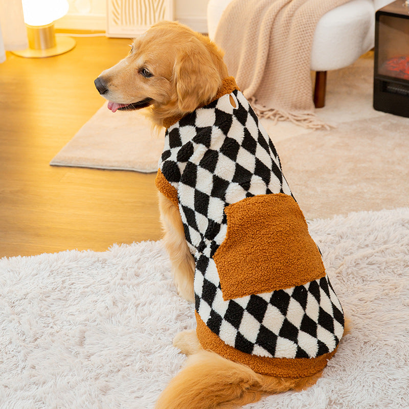 Autumn Winter Fluffy Cotton-Padded Pet Jacket