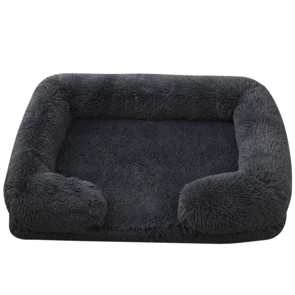Plush Round Cozy Pet Bed for Winter
