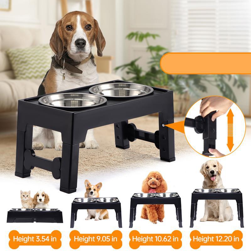 Elevated Pet Feeding Bowl with Neck Protection for Medium and Large Breeds