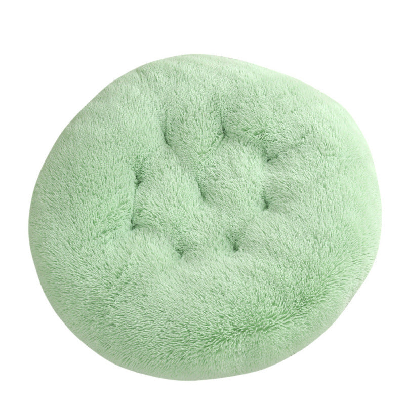 Round Plush Small Animal Bed Mat for Cozy Sleep