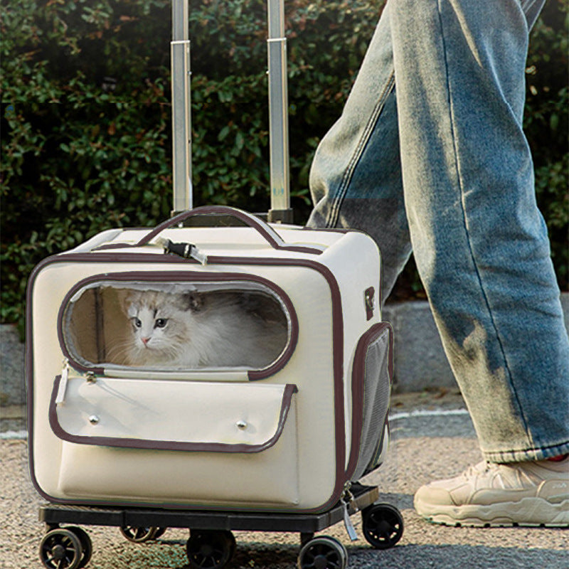 Pet Travel Backpack Trolley Bag Anti-Stress Carrier