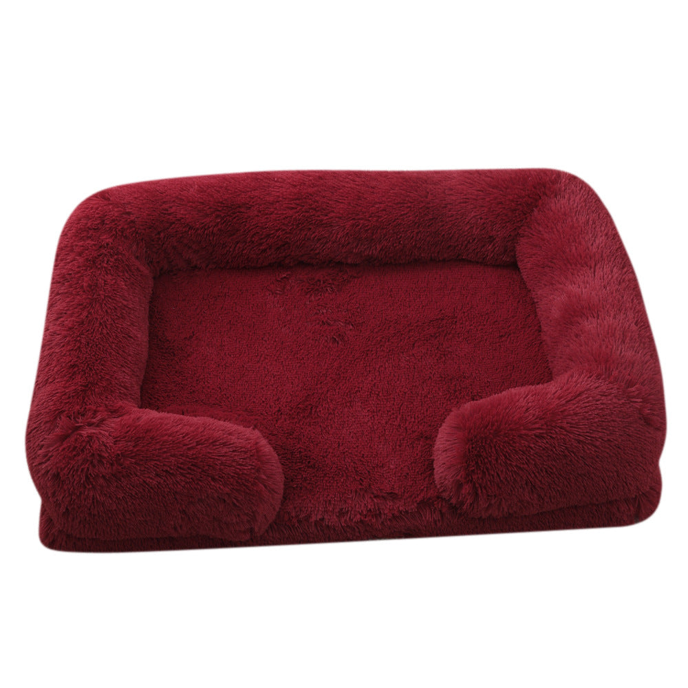 Plush Round Cozy Pet Bed for Winter