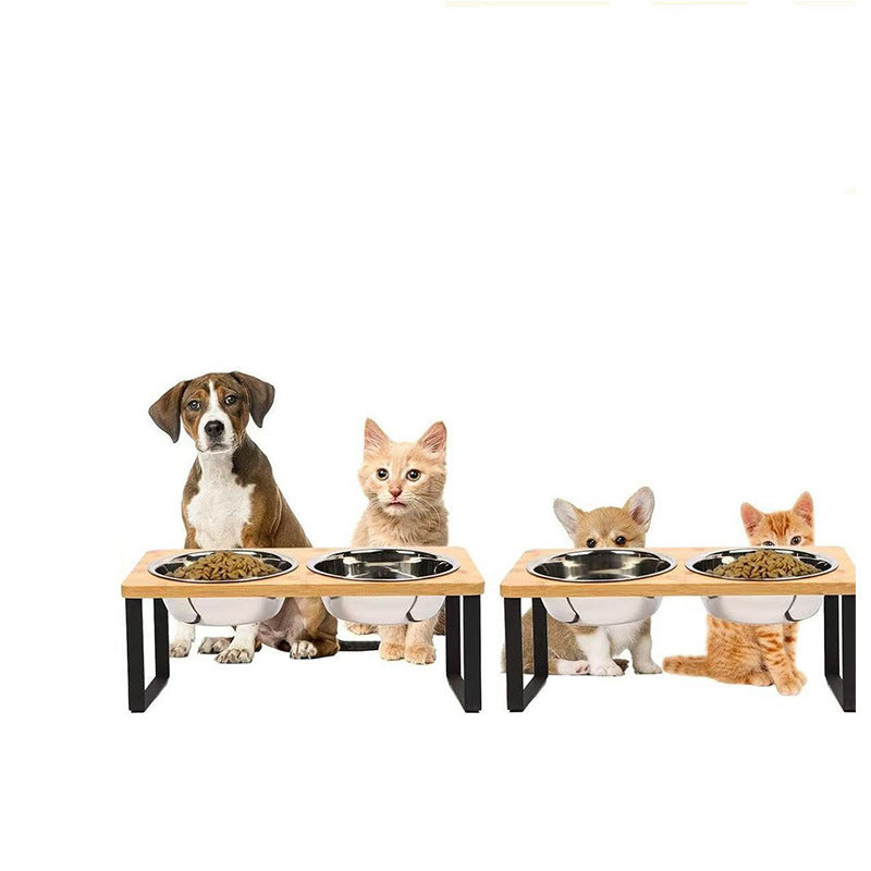 Elevated Stainless Steel Anti-Tip Large Pet Food Bowl