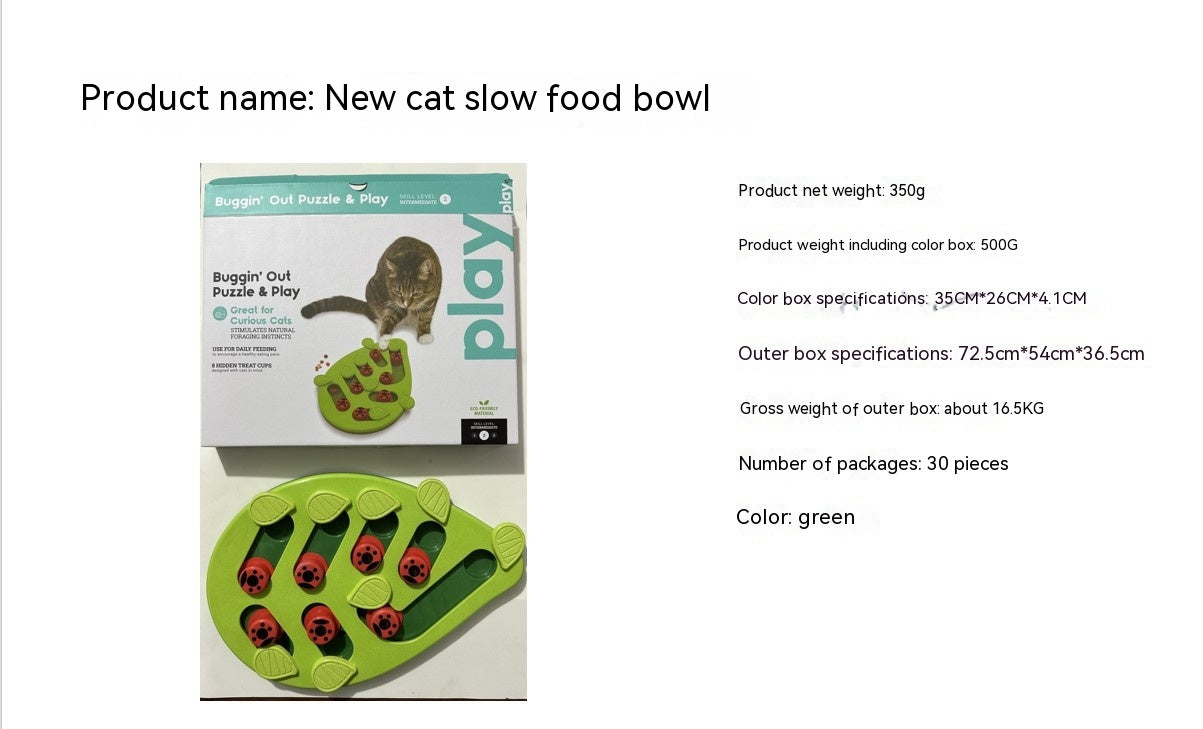 Christmas-Themed Slow-Feeding Pet Bowl