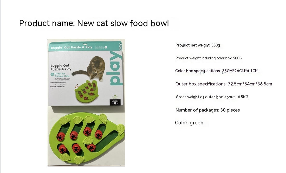 Christmas-Themed Slow-Feeding Pet Bowl