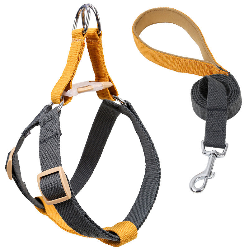 Colorful Pet Drawstring Vest Harness Leash