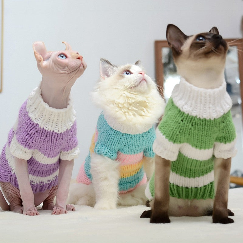 Warm Knit Sweater Cozy Pet Wear