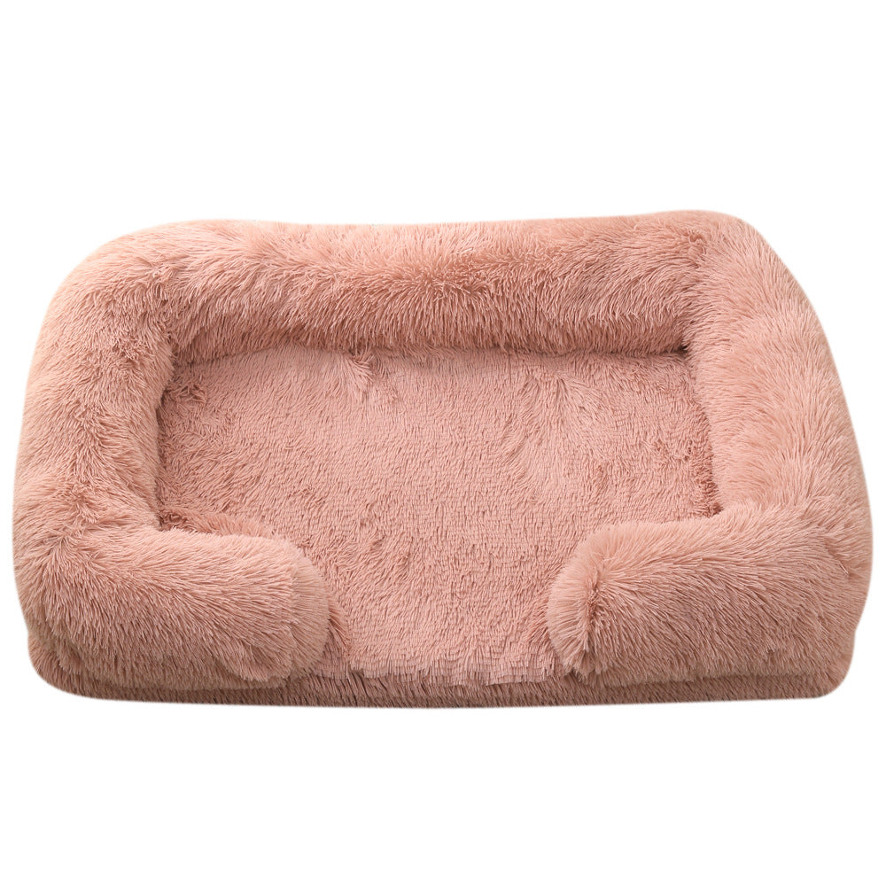 Plush Round Cozy Pet Bed for Winter