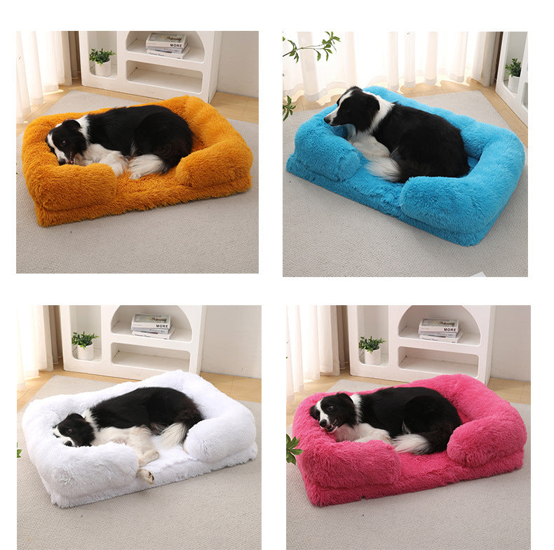 Plush Round Cozy Pet Bed for Winter