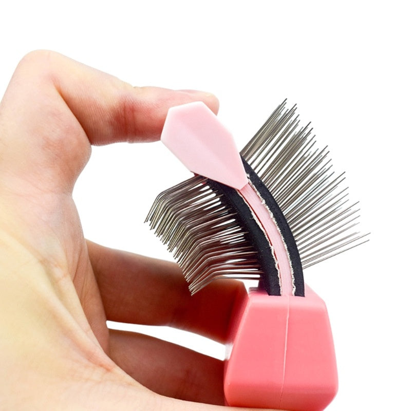 Double-Sided Pet Grooming Brush for Hair Removal and Massage