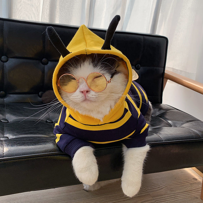 Winter Plush Hooded Coat Cute Bee Costume Jacket