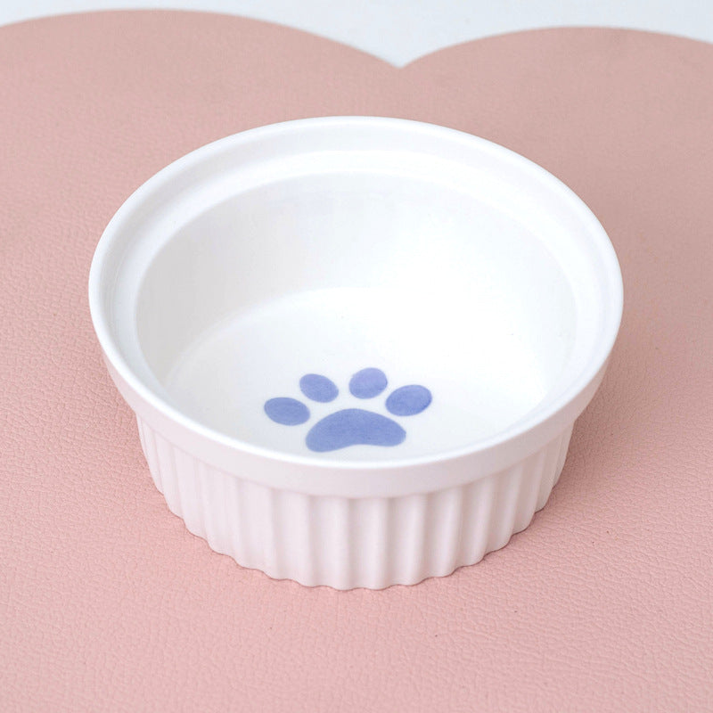 Elevated Tilted Ceramic Double Pet Bowl