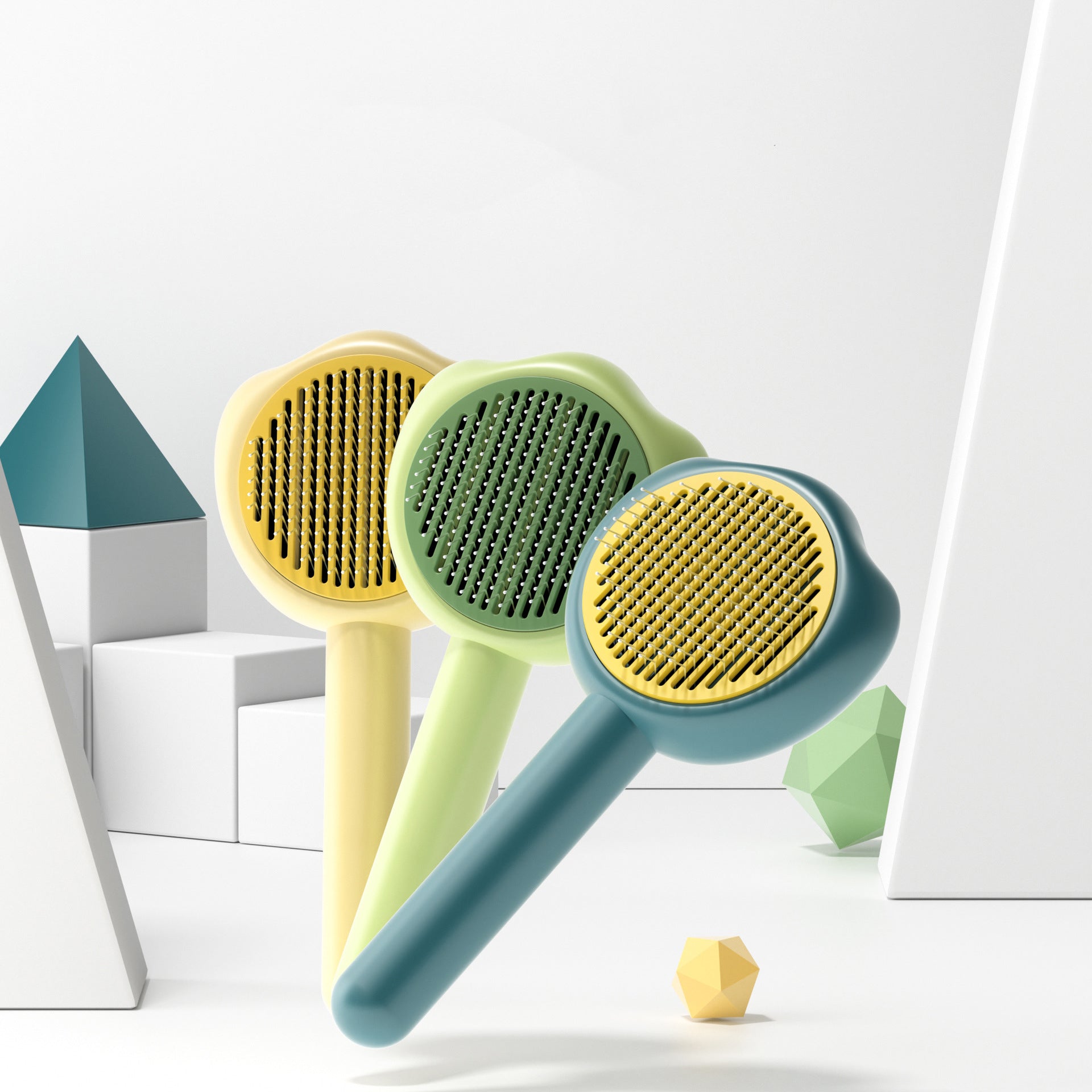 Pet Self-Cleaning Hair Removal Comb with Cute Handle